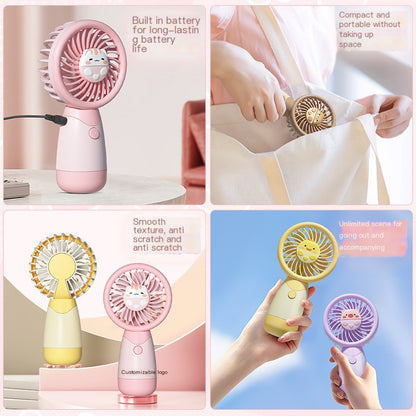 Mini Silent USB Rechargeable Desk Fan
